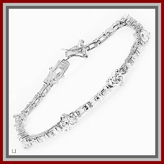 09-0542A (CUBIC ZIRCONIUM AND 925 SILVER BRACELET 09-0542A (CUBIC ZIRCONIUM AND 925 SILVER BRACELET