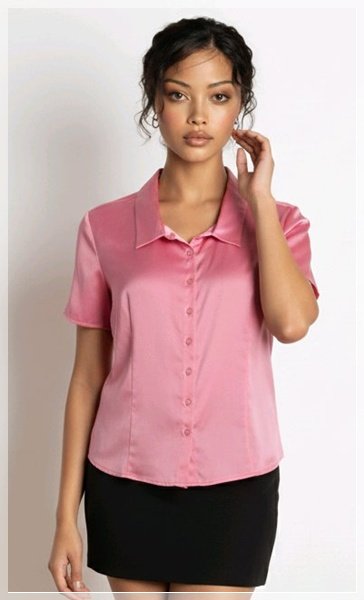 10-0120A CHRISTOPHER & BANKS PINK BLOUSE  XL