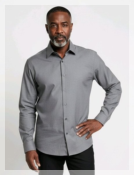22-0228 MEN'S GRAY SHIRT by GEOFFREY BEENE 17 1/2 34-35 22-0228 MEN'S GRAY SHIRT by GEOFFREY BEENE 17 1/2 34-35
