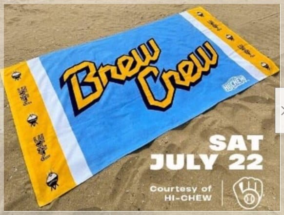 23-0181-0182 BREW CREW TOWEL Fan Giveaway 23-0181-0182 BREW CREW TOWEL Fan Giveaway
