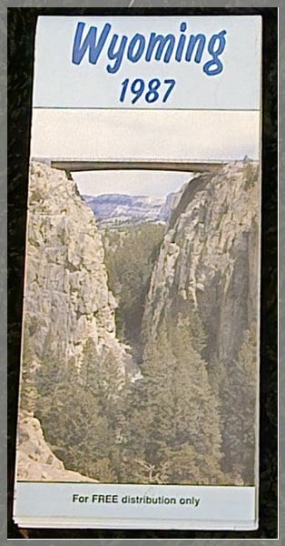 24-0093 WYOMING HIGHWAY ROAD MAP  1987