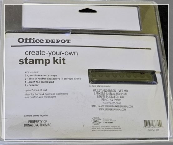 OFFICE DEPOT CREATE YOUR OWN STAMP KIT - Image 2