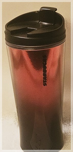 25-0102 STARBUCKS CUP MUG and LID - RED OMBRE 25-0102 STARBUCKS CUP MUG and LID - RED OMBRE