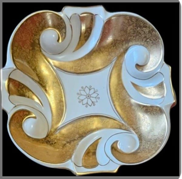 25-0285 LWHITE GOLD SERVING DISH - Oscar Schlegelmilch 25-0285 LWHITE GOLD SERVING DISH - Oscar Schlegelmilch