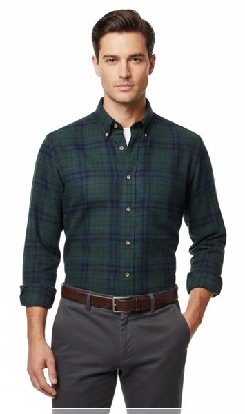 26-0015B CHAPS PLAID COTTON FLANNEL SHIRT 26-0015B CHAPS PLAID COTTON FLANNEL SHIRT