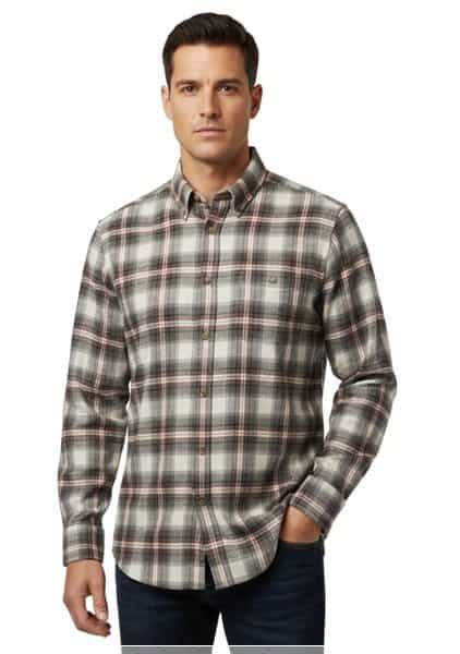 26-0016C CHAPS PLAID COTTON FLANNEL SHIRT 26-0016C CHAPS PLAID COTTON FLANNEL SHIRT